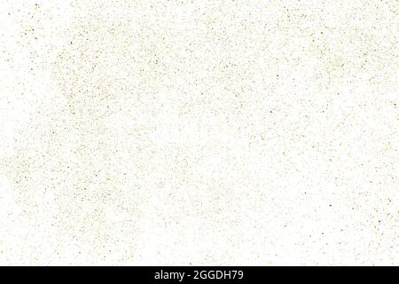 Gold Glitter Textur isoliert auf Weiß. Farbe Der Bernsteinfarbenen Partikel. Hintergrund Zum Festakt. Goldene Explosion von Confetti. Designelement. Digital Generieren Stock Vektor