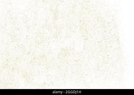 Gold Glitter Textur isoliert auf Weiß. Farbe Der Bernsteinfarbenen Partikel. Hintergrund Zum Festakt. Goldene Explosion von Confetti. Designelement. Digital Generieren Stock Vektor