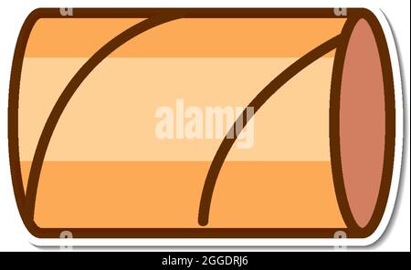 Sticker aus Seidenpapier auf weißem Hintergrund Stock Vektor
