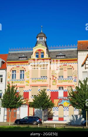 Haus der vier Jahreszeiten Wittenberge, Brandenburg, Deutschland Stockfoto