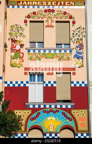 Haus der vier Jahreszeiten Wittenberge, Brandenburg, Deutschland Stockfoto