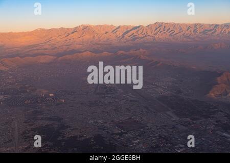 Luftaufnahme von Kabul, Afghanistan Stockfoto