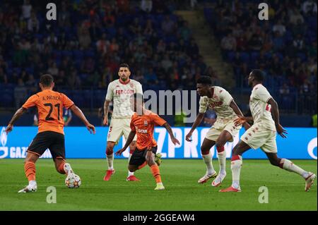 KHARKIV, UKRAINE - 24. AUGUST 2021: Die UEFA Champions League, Spiel Shakhtar gegen Monaco Stockfoto