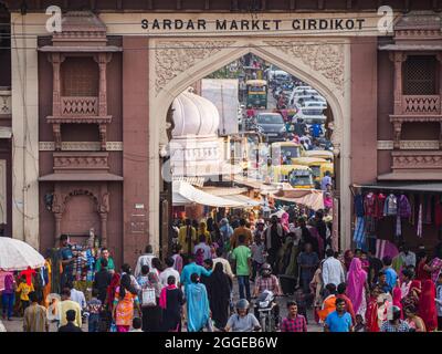 Sardar Market, Altstadt, Jodhpur, Rajasthan, Indien Stockfoto