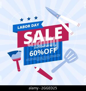 Illustration zum Verkauf von Arbeitstages Vektor-Illustration. Stock Vektor