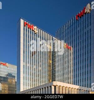 Bürogebäude rwi4, ehemals RWI-Haus, Düsseldorf, Nordrhein-Westfalen, Deutschland Stockfoto