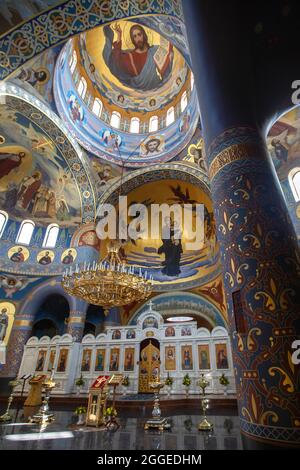 Der Tempel des ungeschaffenen Bildes von Christus dem Erlöser, Sotschi, Adler, Region Krasnodar, Russland Stockfoto