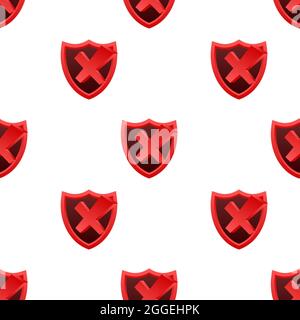 Abgelehntes Schildmuster. Vektorgrafik. Stock Vektor