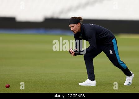 Englands Rory verbrennt während einer Nets-Sitzung im Kia Oval, London. Bilddatum: Dienstag, 31. August 2021. Stockfoto