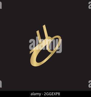 Alphabet Initialen Logo FO, OF, F und O Stock Vektor