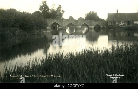 Vintage Fred C Palmer Fotografie - Newbridge on Thames Stockfoto