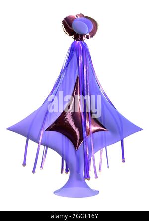 3D-Rendering einer Fantasie fremd Pflanzen isolierten auf weißen Hintergrund Stockfoto