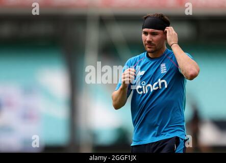 Englands Rory verbrennt während einer Nets-Sitzung im Kia Oval, London. Bilddatum: Dienstag, 31. August 2021. Stockfoto