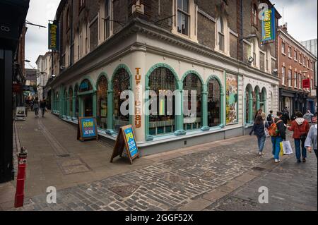 Blick auf das berühmte Turtle Bay Restaurant im Stadtzentrum von Norwich Stockfoto