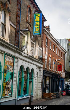 Blick auf das berühmte Turtle Bay Restaurant im Stadtzentrum von Norwich Stockfoto