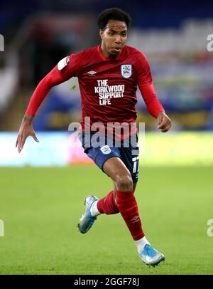 Aktenfoto vom 1-12-2020 von Demeaco Duhaney von Huddersfield Town. Ausgabedatum: Dienstag, 31. August 2021. Stockfoto