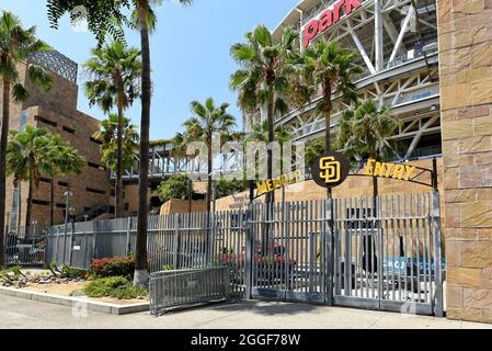 SAN DIEGO, KALIFORNIEN - 25. AUGUST 2021: Mitgliedsbeitrag im Petco Park, Heimstadion der San Diego Padres. Stockfoto