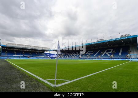 Eine allgemeine Ansicht von Hillsborough, der Heimat von Sheffield Wednesday in Sheffield, Großbritannien am 8/31/2021. (Foto von Simon Whitehead/News Images/Sipa USA) Stockfoto