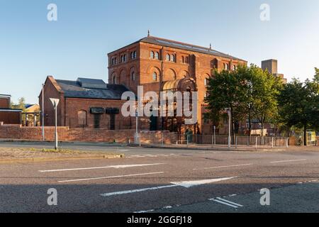 Birkenhead, Großbritannien: Pumpstation Shore Road, entworfen von James Brunlees und Charles Douglas Fox. Ehemaliges Museum, jetzt geschlossen. Stockfoto