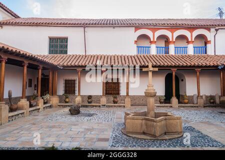 Kreuzgang des Klosters Convento de Santa Teresa, Potosi, Bolivien Stockfoto