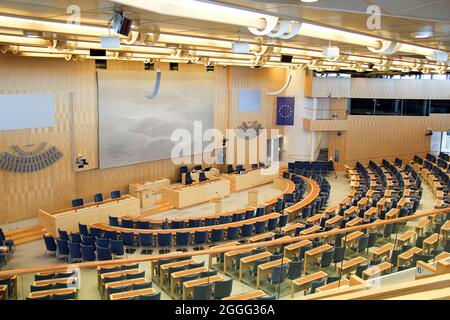 Stockholm, Schweden - 2018 09 30: Stockholmer Parlamentsinnenraum in Schweden Stockfoto