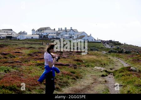 Bild ©lizenziert für Parsons Media. 21/08/2021. London, Großbritannien. Land’s End. Allgemeine Ansichten von Land’s End in Cornwall. Bild von Andrew Parsons / Parsons Media Stockfoto