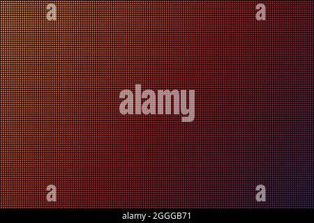LED-Bildschirm. Dot RGB-Hintergrundfernseher. Vektorgrafik. Stock Vektor