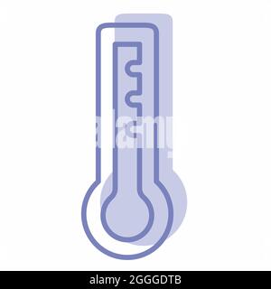 Icon Vector of Temperature - Two Tone Style - einfache Illustration, editierbare Kontur, Design Template Vector, gut für Drucke, Poster, Werbung, Stock Vektor
