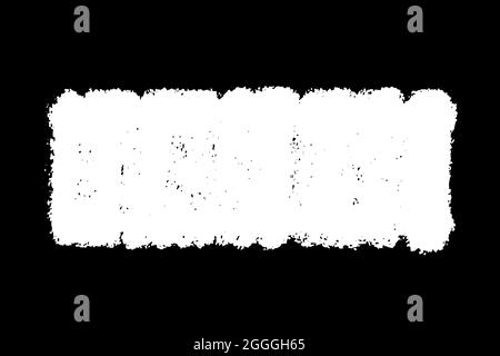 Kritzelte Hand in Kreide auf schwarzem Hintergrund gezeichnet. Monochromes Färbelement. Digital generiertes Bild. Vektorgrafik, EPS 10. Stock Vektor