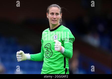 Aktenfoto vom 20-05-2021 von Chelsea-Torhüterin Ann-Katrin Berger. Ausgabedatum: Dienstag, 31. August 2021. Stockfoto