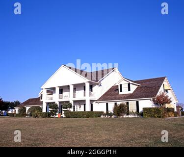 Blick auf die Southfork Ranch (Einstellung der Fernsehsendung 'Dalllas'), Texas, USA. Stockfoto