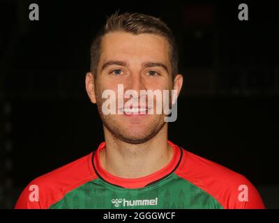 Deutscher Handballspieler Lukas Mertens SC Magdeburg HBL Liqui Moly Handball Bundesliga Saison 2021-22 Stockfoto