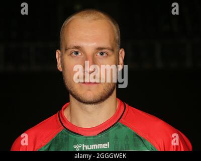 Schwedischer Handballspieler Daniel Pettersson SC Magdeburg HBL Liqui Moly Handball Bundesliga-Saison 2021-22 Stockfoto