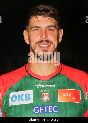 Polnischer Handballspieler Piotr Chrapkowski SC Magdeburg HBL Liqui Moly Handball Bundesliga-Saison 2021-22 Stockfoto