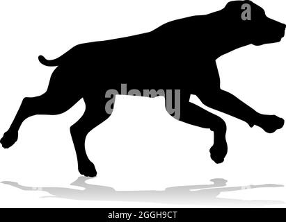 Hund Silhouette Haustier Stock Vektor