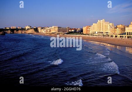 FRANKREICH. PYRENEES-ATLANTIQUES (64) BIARRITZ BEACH Stockfoto