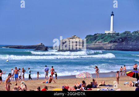 FRANKREICH. PYRENEES-ATLANTIQUES (64) BIARRITZ BEACH Stockfoto