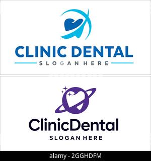 Zahnklinik Zahn Symbol Logo Design Stock Vektor