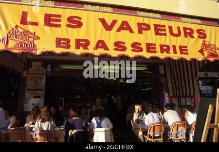 FRANKREICH. CALVADOS (14) STADT TROUVILLE. BERÜHMTES RESTAURANT LES VAPEURS Stockfoto