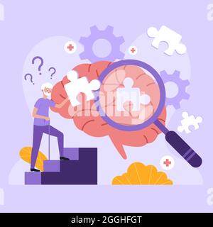 Abstrakt alzheimer Konzept Vektor Illustration. Stock Vektor