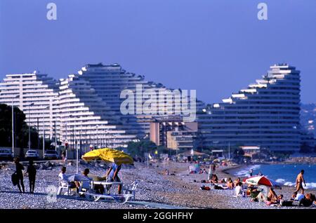 FRANKREICH. ALPES MARITIMES (06) VILLENEUVE-LOUBET. HAFEN Stockfoto