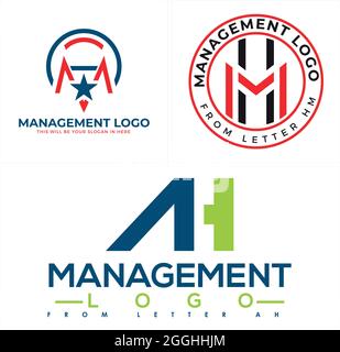 Unternehmensberatung Management Initial M Star Logo Design Stock Vektor