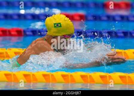 1. September 2021: Maria Carolina Gomes Santiago aus Brasilien gewinnt Gold beim Schwimmen im Tokyo Paraolympics, Tokyo Aquatic Center, Tokyo, Japan. Kim Price/CSM Stockfoto