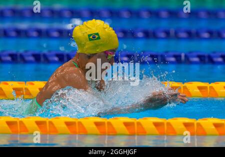 1. September 2021: Maria Carolina Gomes Santiago aus Brasilien gewinnt Gold beim Schwimmen im Tokyo Paraolympics, Tokyo Aquatic Center, Tokyo, Japan. Kim Price/CSM Stockfoto