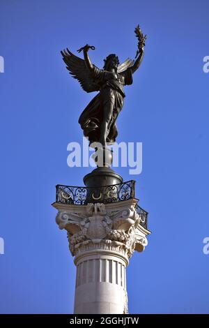 FRANKREICH, GIRONDE (33) BORDEAUX, QUINCONCES SQUARE. MONUMENT AUX GIRONDINS Stockfoto