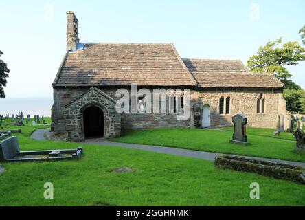 St. Peter's 8th Century Church in der Nähe der Main Street, Heysham, Lancaster, Lancashire, England, Vereinigtes Königreich Stockfoto