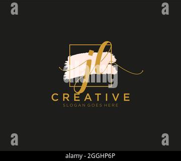 JL feminine Logo Schönheit Monogramm und elegantes Logo-Design, Handschrift Logo der ursprünglichen Signatur, Hochzeit, Mode, Blumen und botanischen mit kreativen Stock Vektor