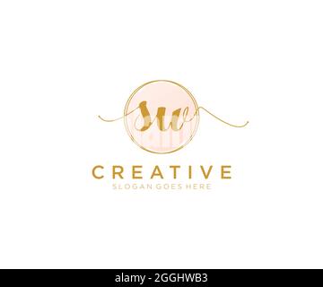 SW feminine Logo Schönheit Monogramm und elegantes Logo-Design, Handschrift Logo der ursprünglichen Signatur, Hochzeit, Mode, floral und botanisch mit kreativen Stock Vektor