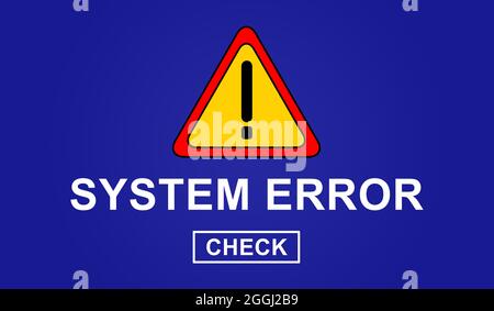 Darstellung eines Systemfehlerkonzepts Stockfoto