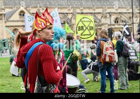 London, Großbritannien. September 2021. Extinction Rebellion Londoner Proteste: Tag Zehn. Greenwash Action Day, Westminster. Kredit: michael melia/Alamy Live Nachrichten Stockfoto